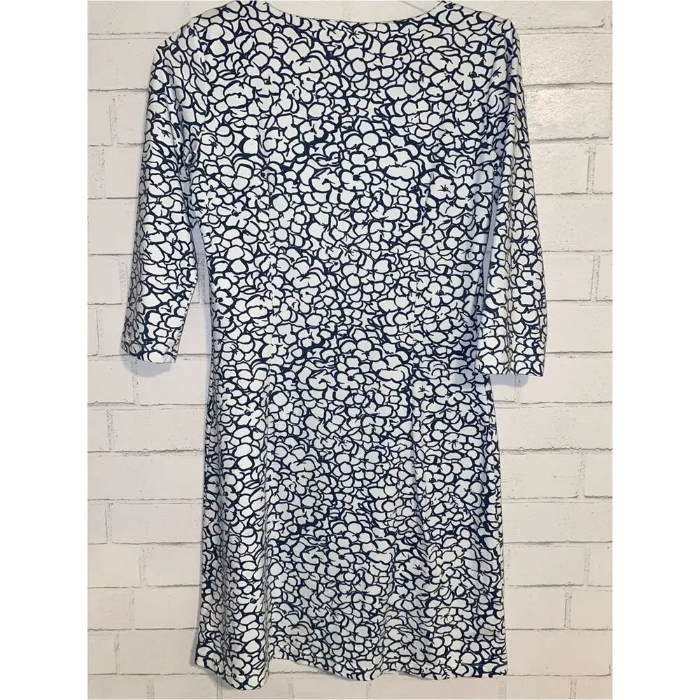 $168 Mahi Gold MAHI Dress in Navy / White Ruth’s Hydrangeas Floral Small EUC
